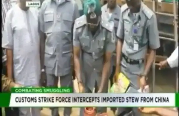 Photos Of Stew And Other Food Items Intercepted While Being Imported From China